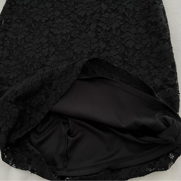 Eliza J Black Lace Overlay 3/4 Sleeve Sheath Dress, Size 2 NWOT - Picture 6 of 11